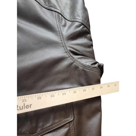 Burks Bay Leather Jacket Mens 2XL NRA Life Member Patch Logo \Bomber Vintage Y2K - Picture 13 of 16